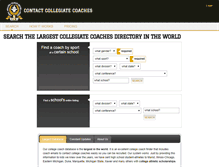 Tablet Screenshot of contactcollegiatecoaches.com